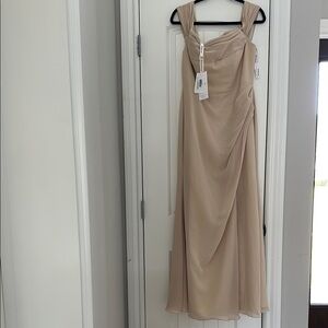 Elegant Tan Evening Gown